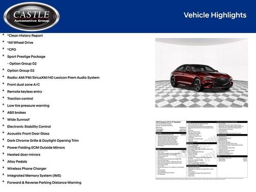 2025 Genesis G70 2.5T