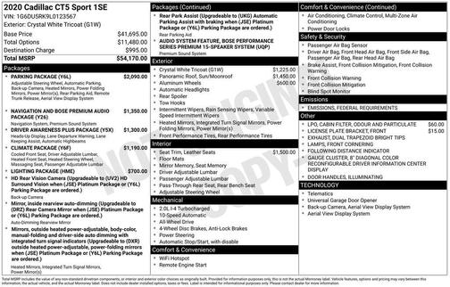 2020 Cadillac CT5 Sport AWD