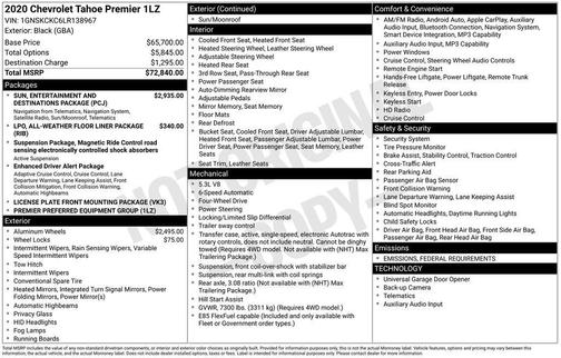 2020 Chevrolet Tahoe Premier