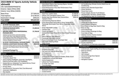 2023 BMW X7 xDrive40i