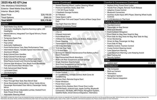 2025 Kia K5 GT-Line