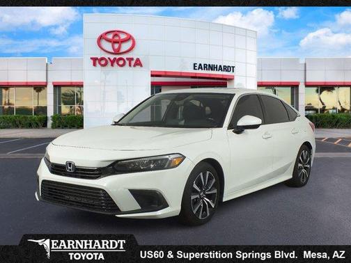 Platinum White Pearl 2024 Honda Civic EX