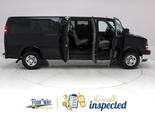 Black 2025 Chevrolet Express 3500 RWD 3500 Extended Wheelbase LT