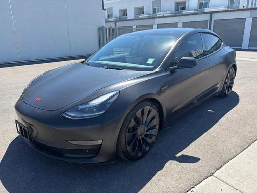 Solid Black 2022 Tesla Model 3 Performance