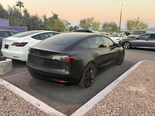 Solid Black 2022 Tesla Model 3 Performance