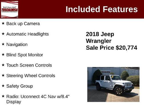 Bright White Clearcoat 2018 Jeep Wrangler Unlimited Sahara