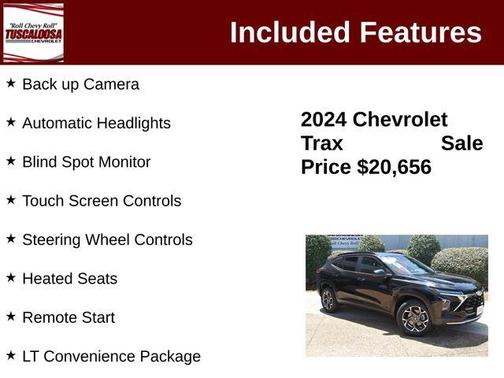 Black Metallic 2024 Chevrolet Trax LT