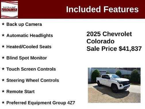 Summit White 2025 Chevrolet Colorado Z71