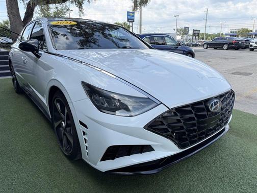 White 2021 Hyundai SONATA SEL Plus