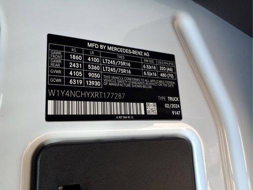 Arctic White 2024 Mercedes-Benz Sprinter 2500 High Roof