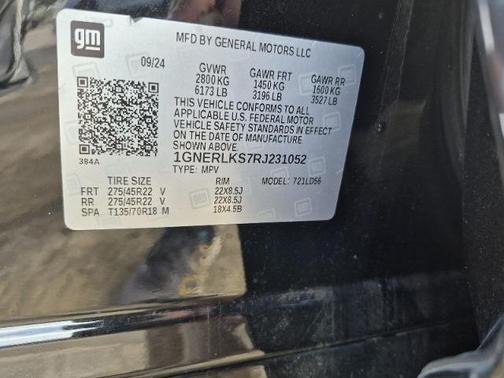 Mosaic Black Metallic 2024 Chevrolet Traverse RS