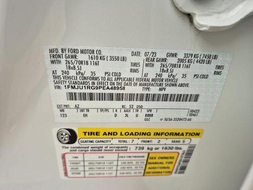 STAR WHITE MET TRI-COAT 2023 Ford Expedition TIMBERLINE