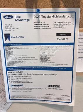 2023 Toyota Highlander XSE