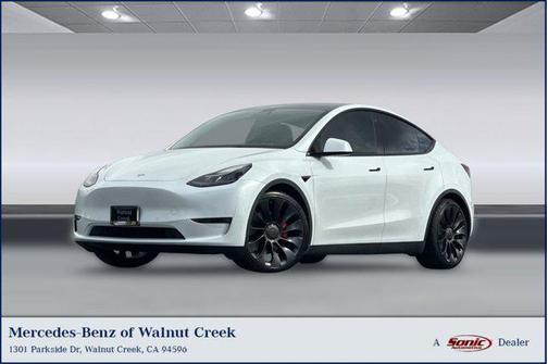 Pearl White Multi-Coat 2022 Tesla Model Y Performance Dual Motor All-Wheel Drive