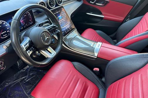 Power Red/Black Leather 2023 Mercedes-Benz AMG C 43 4MATIC