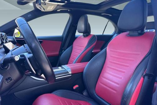 Power Red/Black Leather 2023 Mercedes-Benz AMG C 43 4MATIC