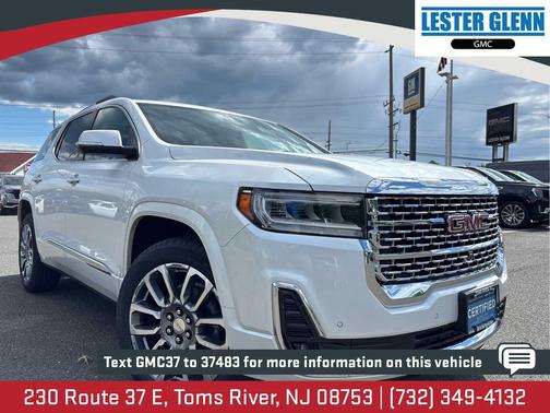 White Frost Tricoat 2023 GMC Acadia Denali