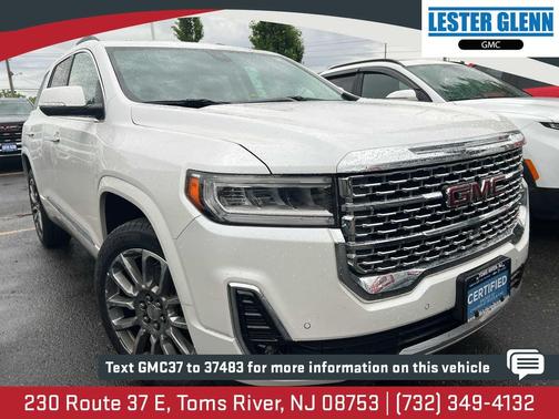 White Frost Tricoat 2023 GMC Acadia Denali