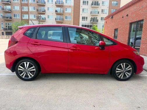 Red 2015 Honda Fit EX