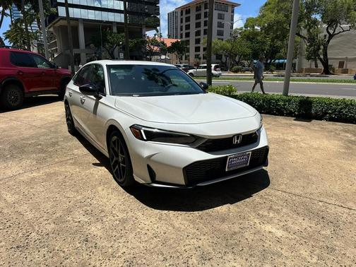 Platinum White Pearl 2026 Honda Civic Hybrid Sport