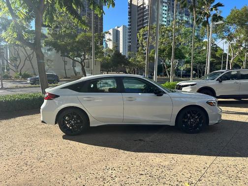 Platinum White Pearl 2026 Honda Civic Hybrid Sport