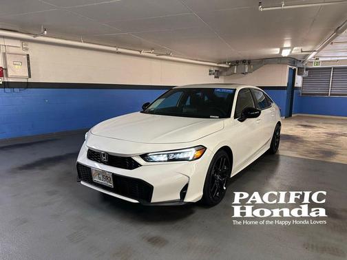 Platinum White Pearl 2026 Honda Civic Hybrid Sport