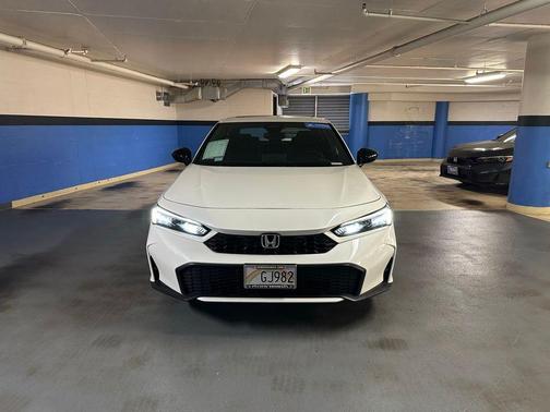 Platinum White Pearl 2026 Honda Civic Hybrid Sport