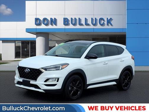 Dazzling White 2019 Hyundai TUCSON Night