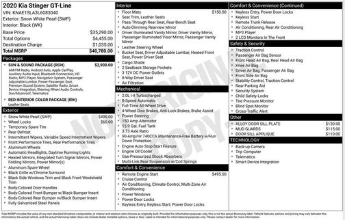 2020 Kia Stinger GT-Line