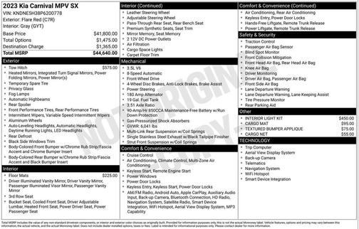 2023 Kia Carnival SX