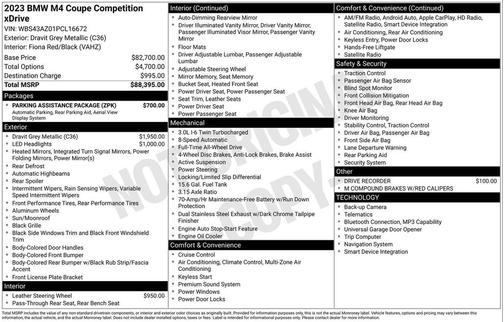 2023 BMW M4 Competition xDrive