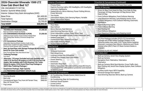 2026 Chevrolet Silverado 1500 LTZ