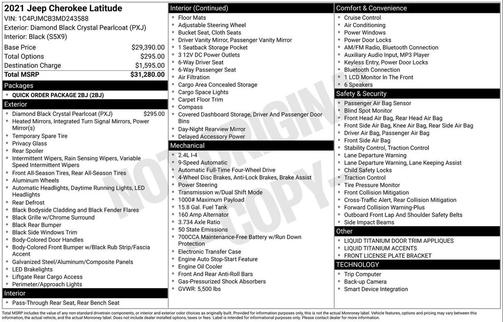 2021 Jeep Cherokee Latitude