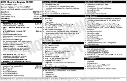 Iridescent Pearl Tricoat 2024 Chevrolet Equinox FWD RS