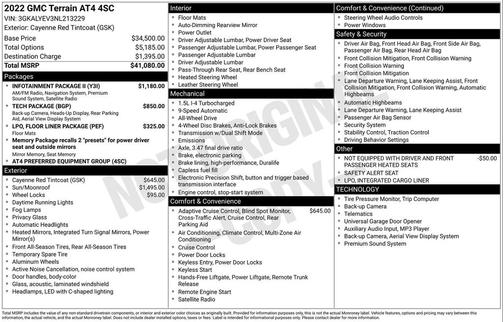 Cayenne Red Tintcoat 2022 GMC Terrain AWD AT4