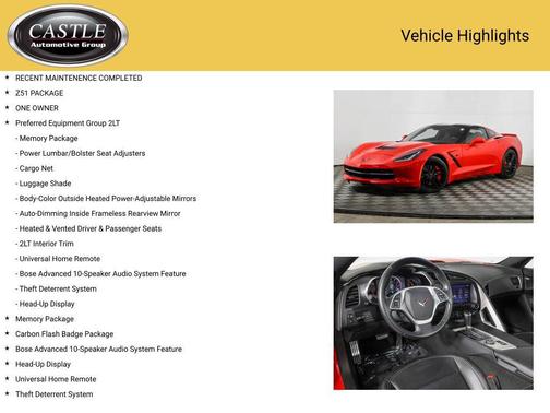 Torch Red 2015 Chevrolet Corvette Stingray Z51