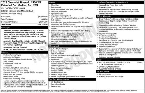 2023 Chevrolet Silverado 1500 WT