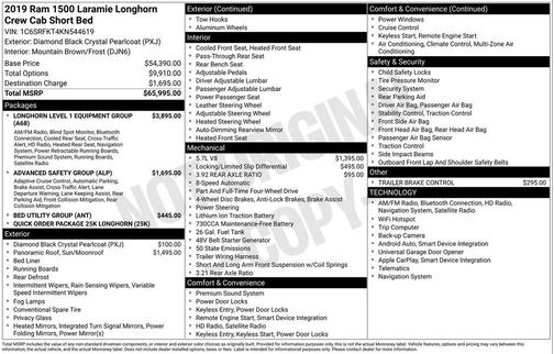 2019 RAM 1500 Longhorn