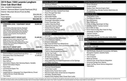 2019 RAM 1500 Longhorn