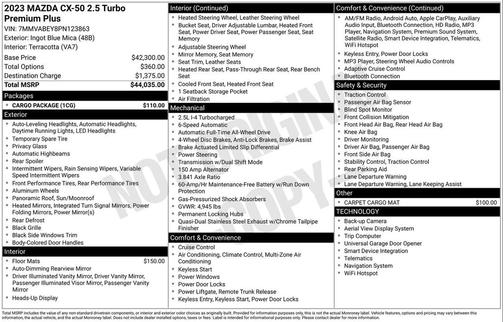2023 Mazda CX-50 2.5 Turbo Premium Plus Package