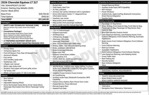 2026 Chevrolet Equinox 1LT