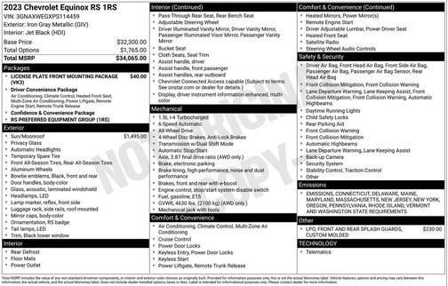 2023 Chevrolet Equinox AWD RS