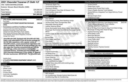 2021 Chevrolet Traverse LT Cloth