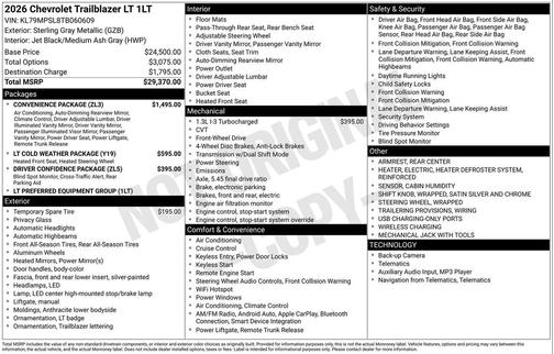 2026 Chevrolet Trailblazer LT
