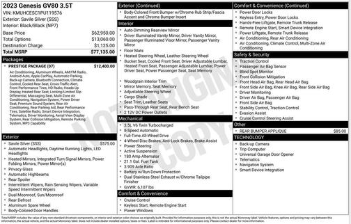 2023 Genesis GV80 3.5T