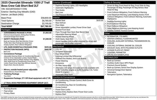 2025 Chevrolet Silverado 1500 LT Trail Boss