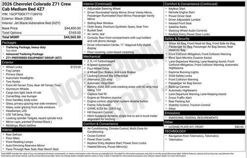 2026 Chevrolet Colorado Z71