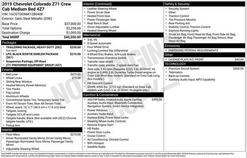 2019 Chevrolet Colorado Z71