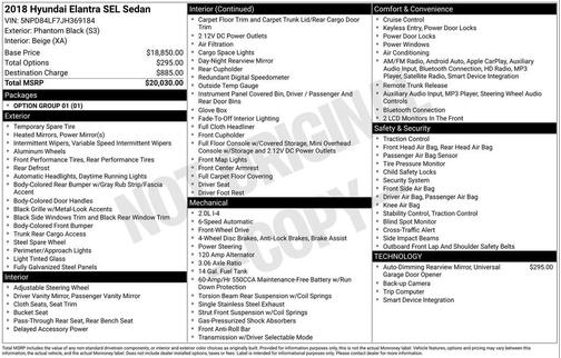 2018 Hyundai ELANTRA SEL