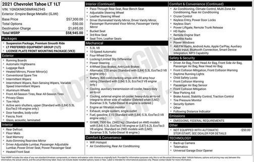 2021 Chevrolet Tahoe LT